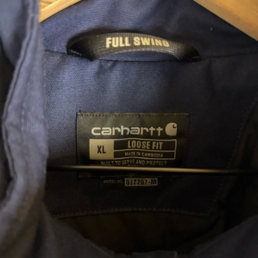 Carhartt Full Swing Loose Fit Quick Duck Insulated Jacket Navy Mens Size XL